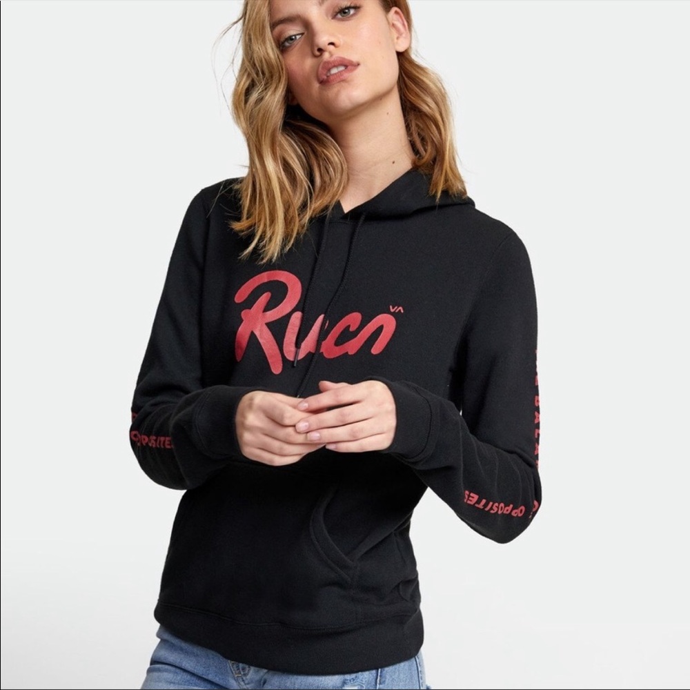 RVCA FLOW HOOD SWEATSHIRT HOODIE SMALL
